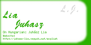 lia juhasz business card