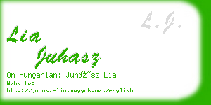 lia juhasz business card